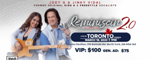 REMINISCIN’ 2.0 : US & Canada tour,JOEY G. and JINKY VIDAL!