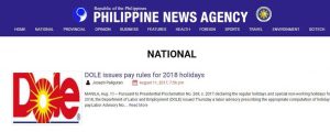 PNA inulan ng batikos matapos i post ang maling logo ng DOLE (Department of Labor and Employment ) sa halip ang DOLE (Pineapple Philippines) ang ginamit